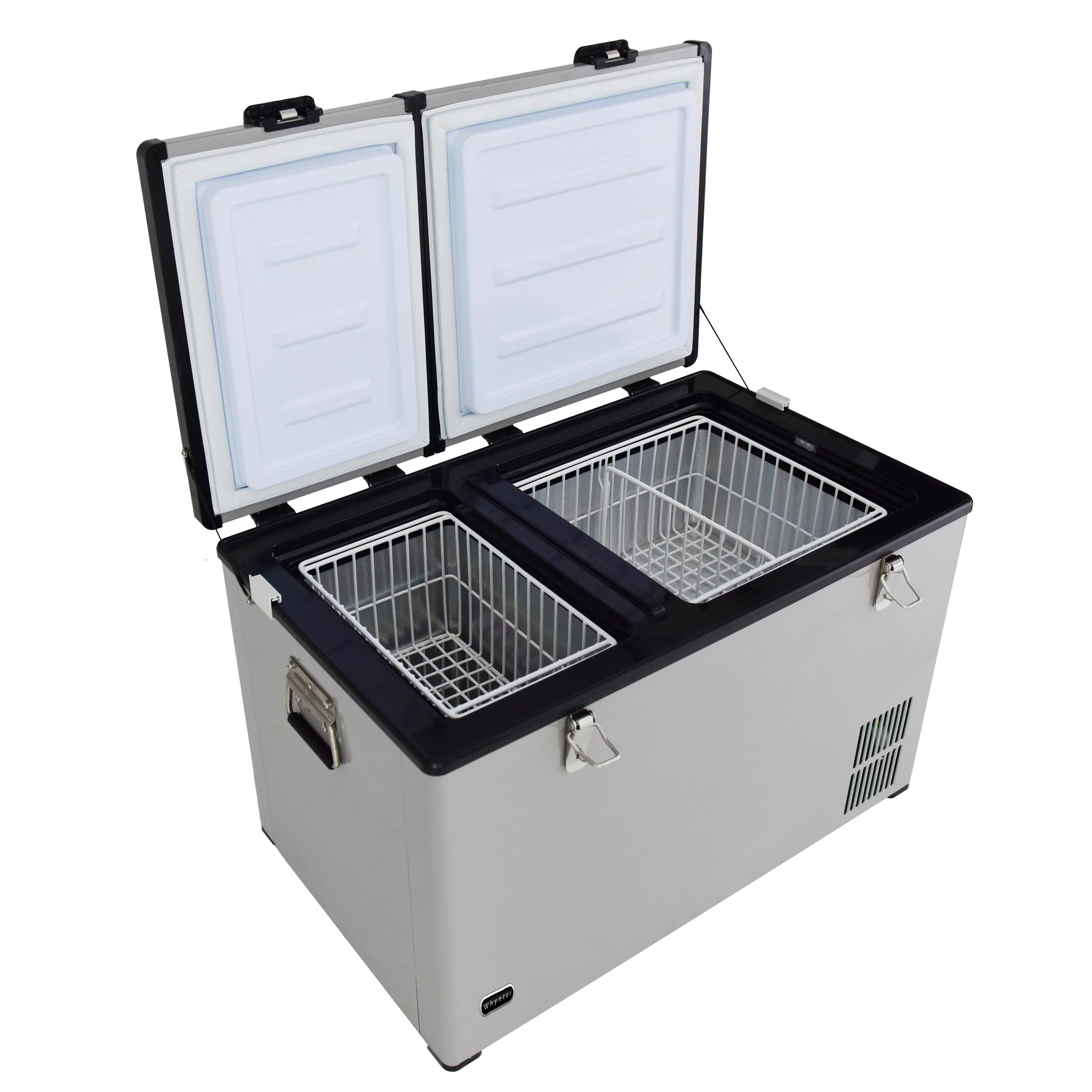 90 Quart Dual Zone Portable Fridge Freezer with Wheels W3803