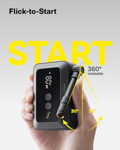 Mini Bike Tire Pump, 150PSI Portable Electric Air Pump with Gauge C8174