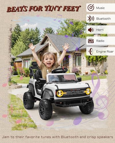 24V Ride on Car for Big Kids, 2 Seater with Remote Control, 4-Wheeler Suspension, 3 Speeds, LED Lights D981