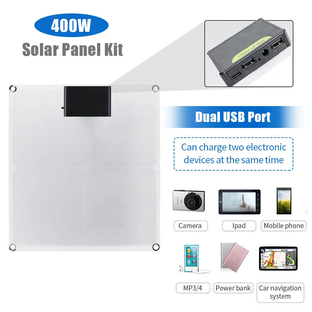 Solar Panel Controller Kit 100A 12V Portable Outdoor C8026