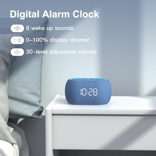 White Noise Sound Machine Alarm Clock with Bluetooth Speaker G270