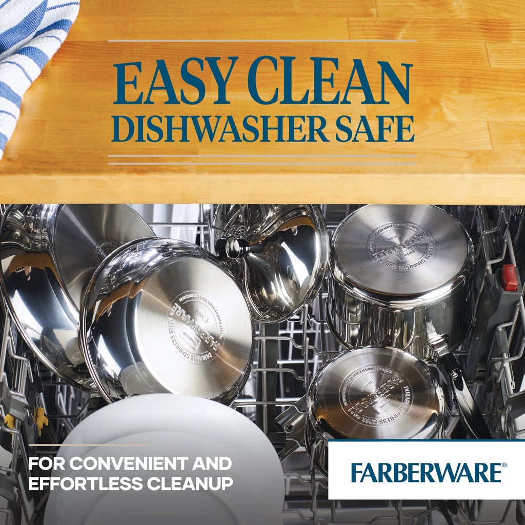 Stainless Steel 8 Quart Covered Stockpot F7016