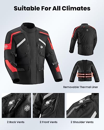Motorcycle Jacket Adventure Riding Armored Airflow Waterproof H288