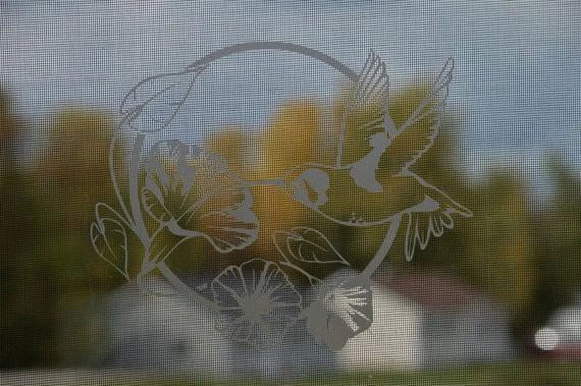 Front Door Etched Glass Vinyl Decals Privacy Film N31352