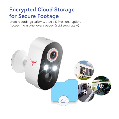 Wireless Security Camera 2 Pack, 1080p Wi-Fi Outdoor, Color Night Vision, Motion Detection X954