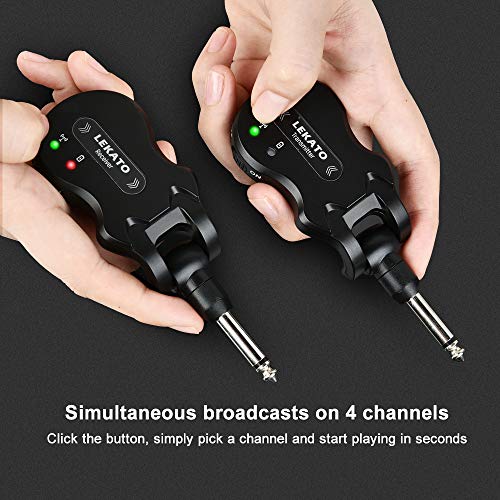 Wireless Guitar System 5.8GHz Transmitter Receiver for Electric Bass J50204
