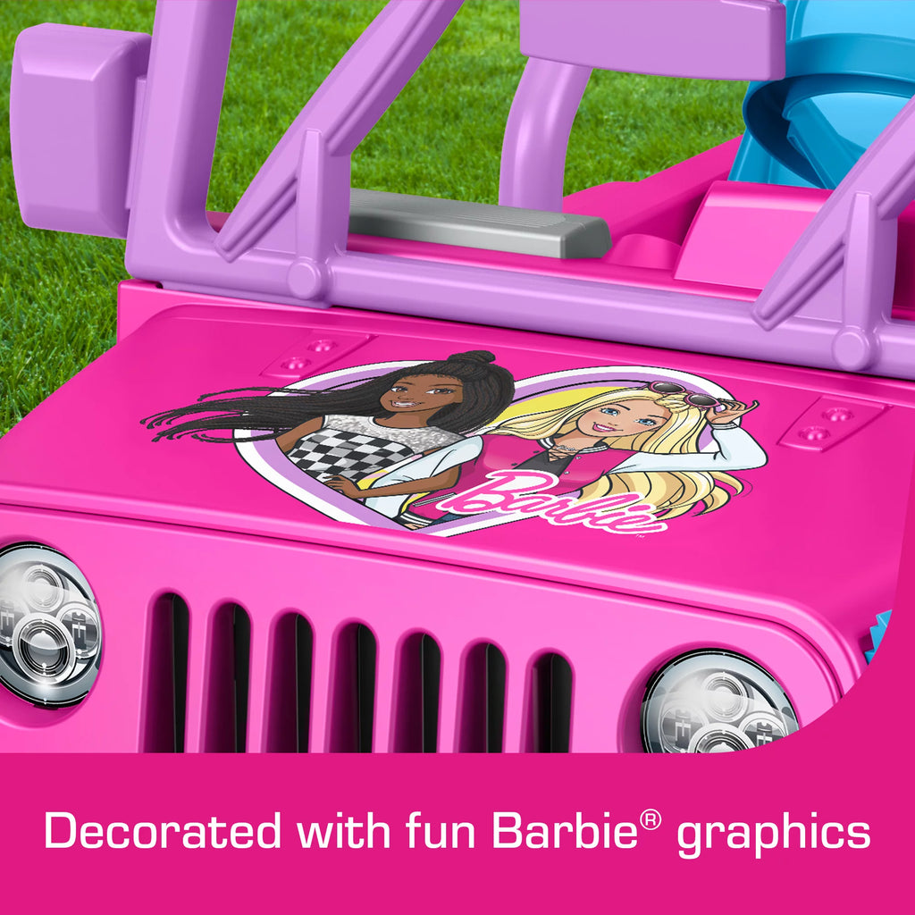Barbie Jeep Wrangler Ride-On Toy with Music U75170