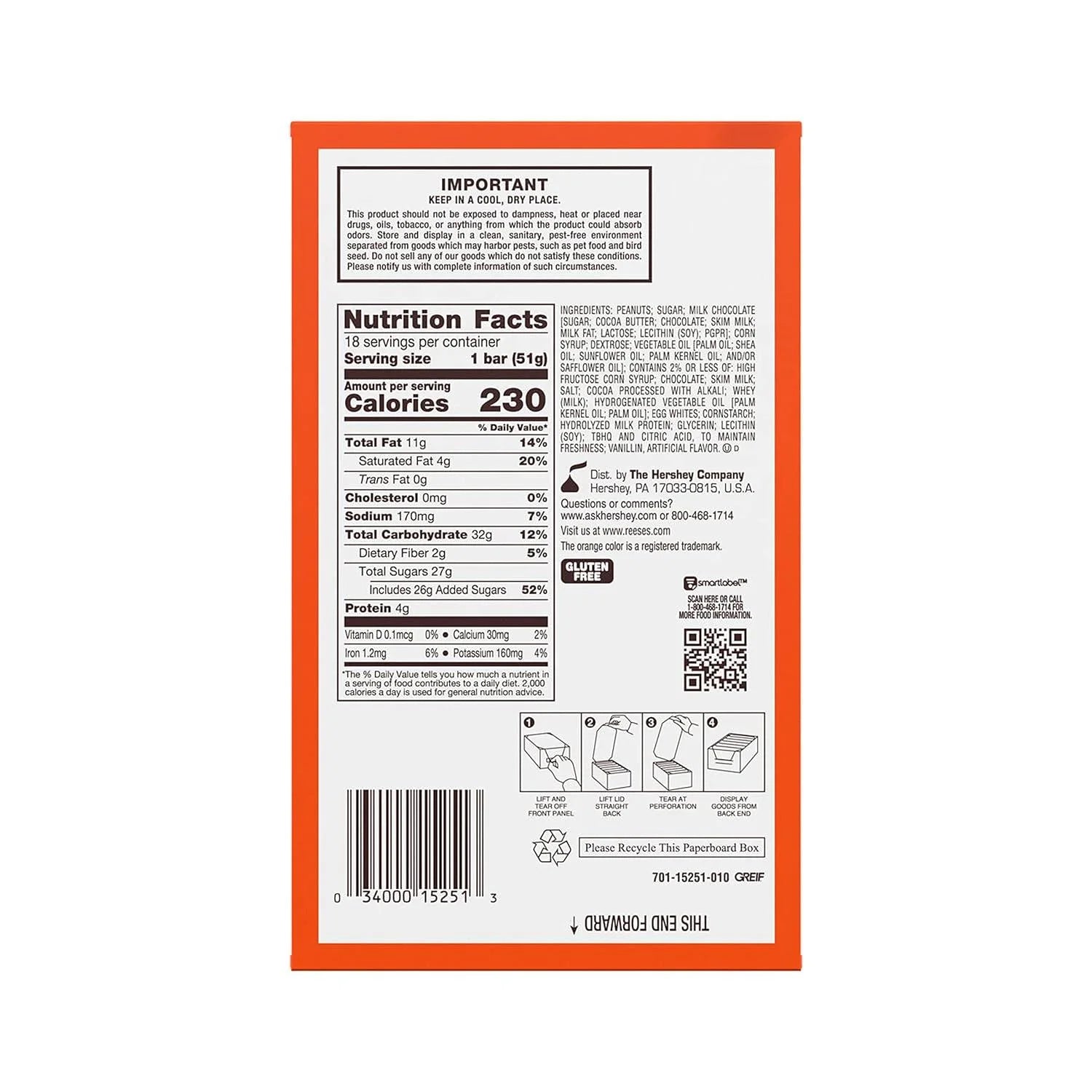 Peanut Butter Nougat Candy Bars 8 Pack T23140