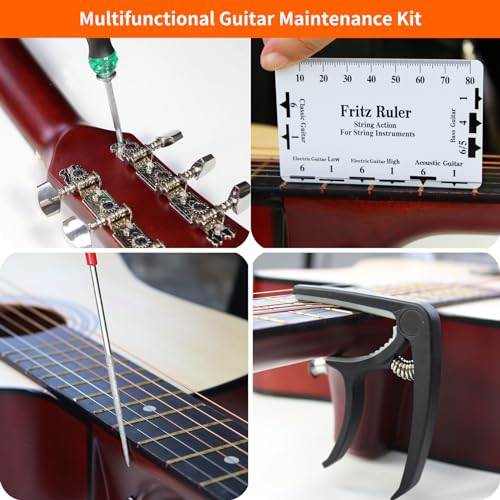Guitar Tool Kit with Capo, Strings, Picks, Bridge Pins and Gauge P571