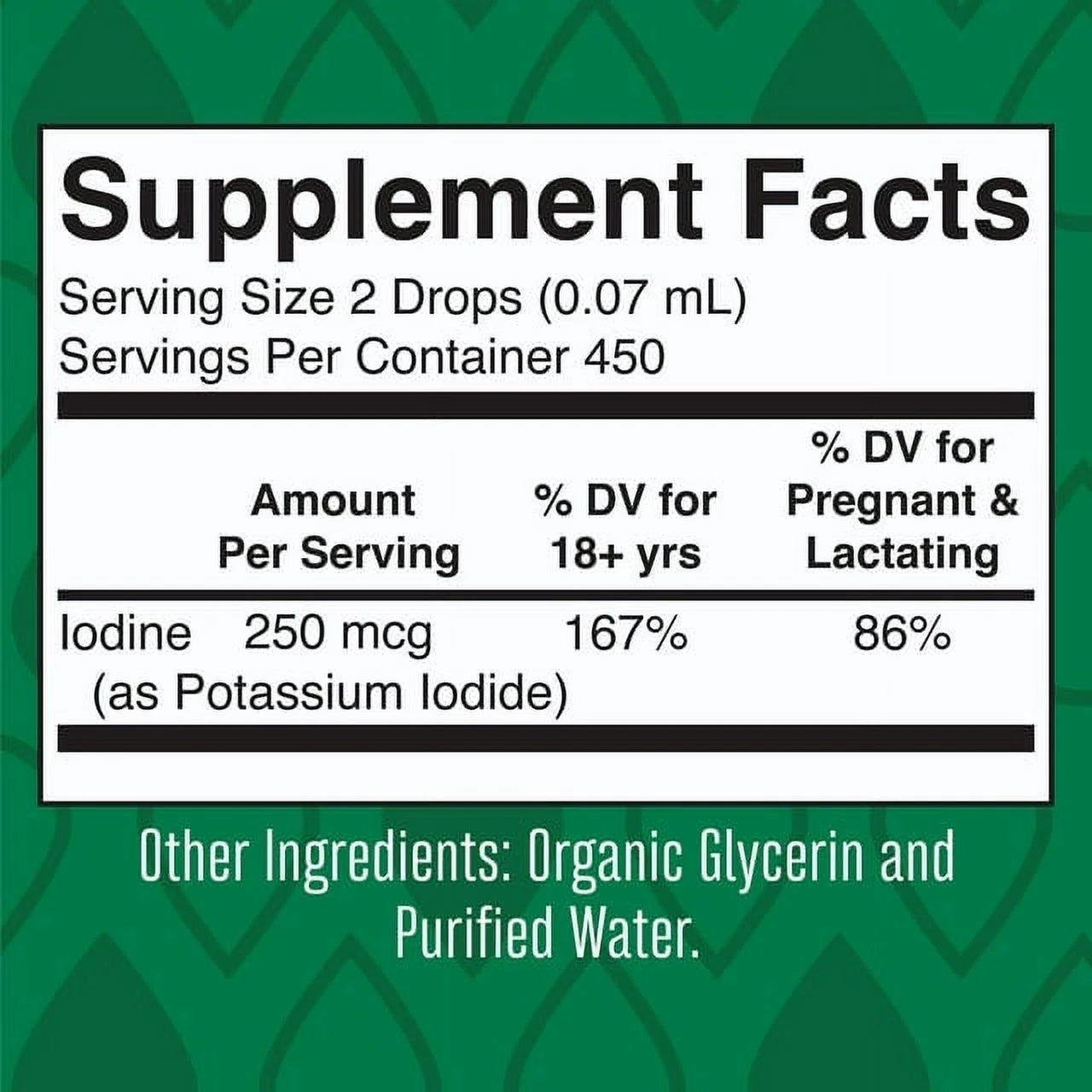 Potassium Iodine Supplement Drops, USDA Organic, Vegan, 450 Servings Q784