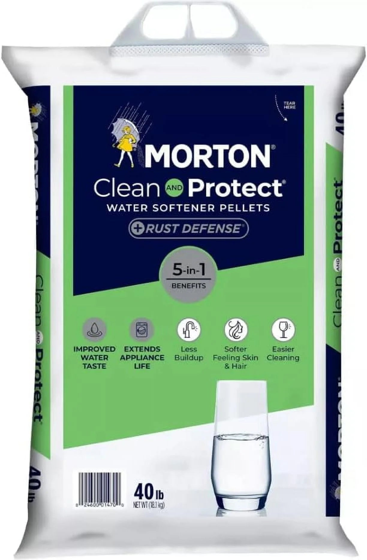 Salt Water Softener Pellets, 40 lb (2 pack) I134624