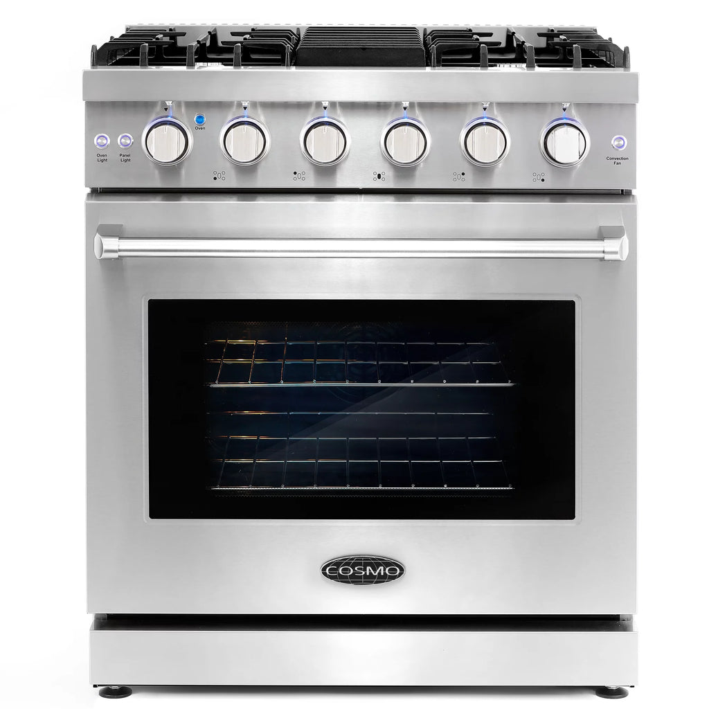 2 Piece Kitchen Appliance Package with Gas Range and French Door Refrigerator O74134