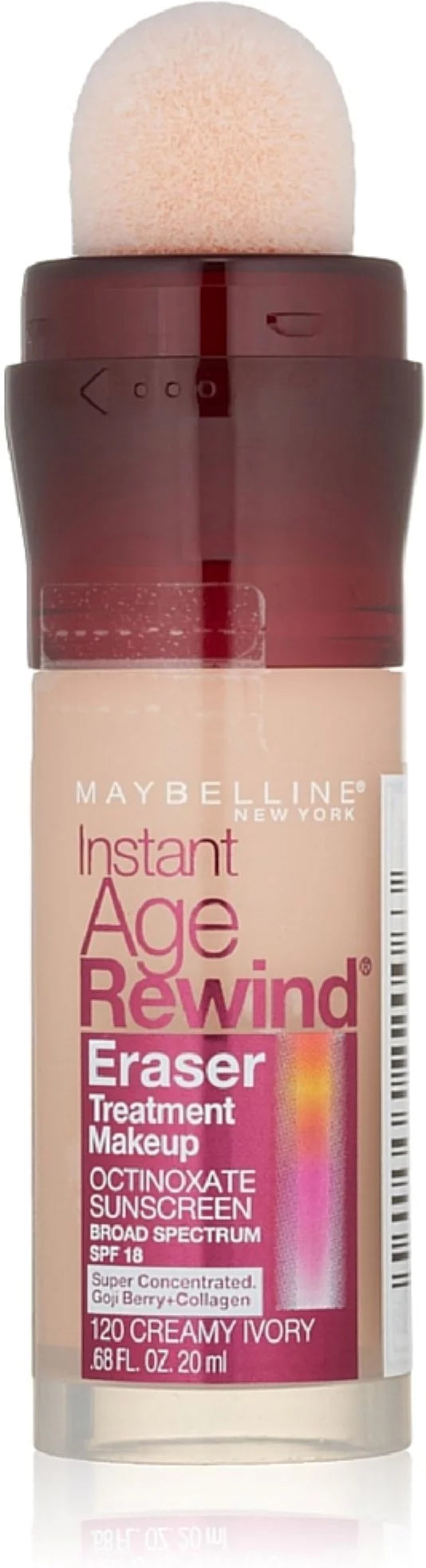 Maybelline New York Instant Age Rewind Eraser Treatment Makeup, Creamy Ivory [120] 0.68 oz - (Pack of 3)