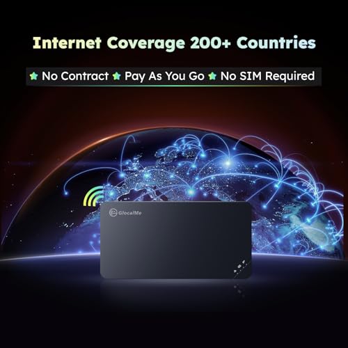 4G LTE Mobile Hotspot, Portable WiFi for Travel in 200+ Countries, No SIM Needed, 10 Devices, 1GB Data 90 Days S5407