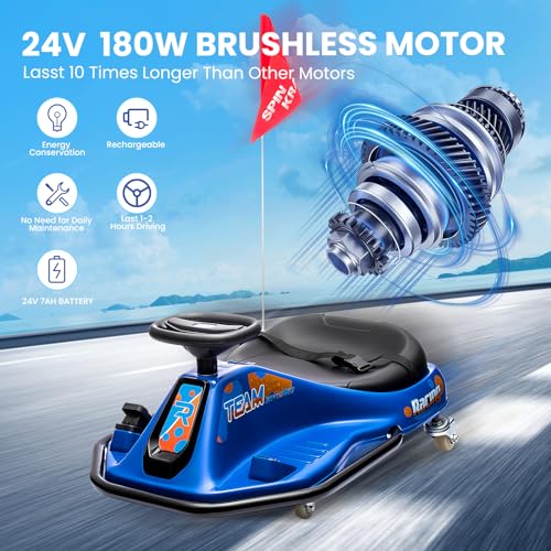 24V Electric Go Kart Drifting Car with 360° Rotation L71704