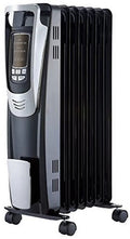 PELONIS Electric, 1500W Portable Oil-Filled Radiator Space Heater with Programmable Thermostat, Remote Control, and 10-Hour Timer for Home&Office, NY1507-14A, Black, 25.59" H x 9.84" D x 14.5" W
