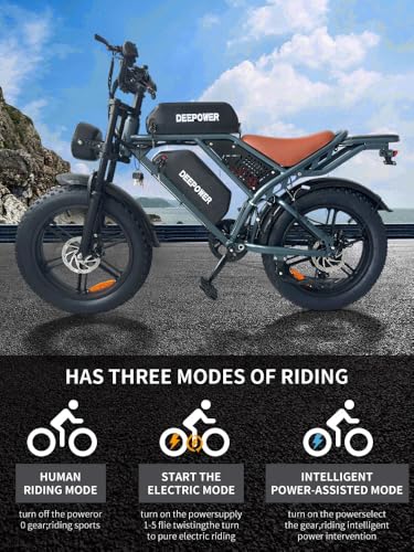 Electric Bike for Adult, 1500W Brushless Motor, 30 MPH Fat Tire, 20" Dual Suspension K344