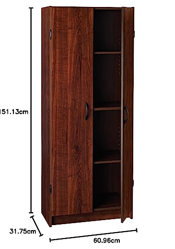 Pantry Cabinet with 2 Doors and Adjustable Shelves, White F51204