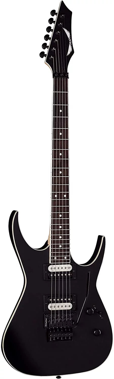 6 String Exile X Floyd Electric Guitar, Black Satin D968