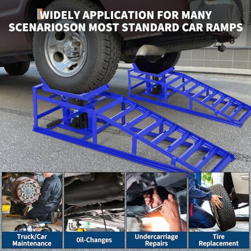Hydraulic Car and Truck Service Ramps, 5 Ton Capacity, Adjustable Height M5181