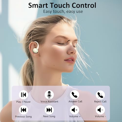 Wireless Earbuds Bluetooth 5.4 with Noise Cancelling Mic, IP7 Waterproof for Running R64733