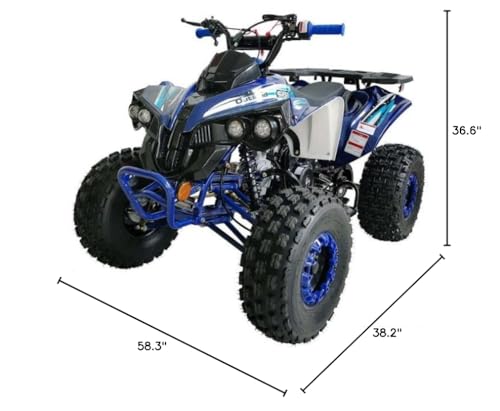 125cc ATV Fully Automatic with Reverse Double Headlights LED Gas 4 Wheeler U53754