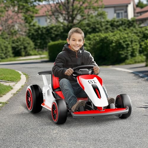 24V Electric Go Kart for Big Kids with 5-Point Safety Belt I93490