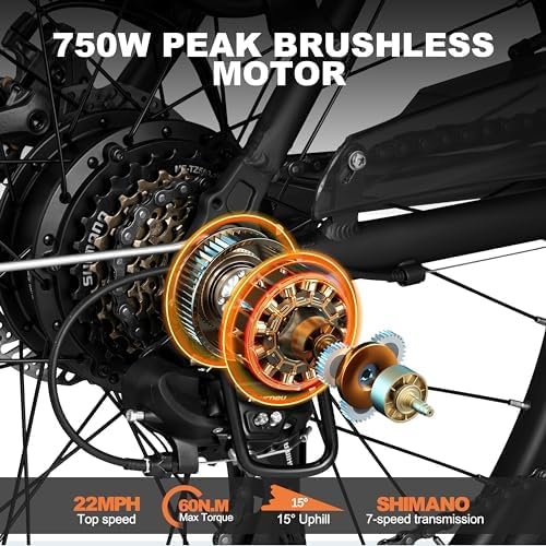 Electric Bike for Adults, 1000W Brushless Motor, Removable Battery, 7-Speed Commuter P8523