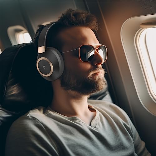 Wireless Over Ear Headphones with Active Noise Cancelling and Microphone T4812