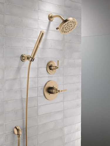 3-Setting Gold Shower System with Handheld Spray and Valve Kit W14555