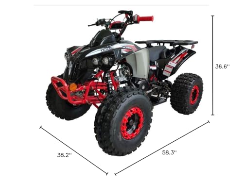 125cc ATV Fully Automatic with Reverse Double Headlights LED Gas 4 Wheeler U53754