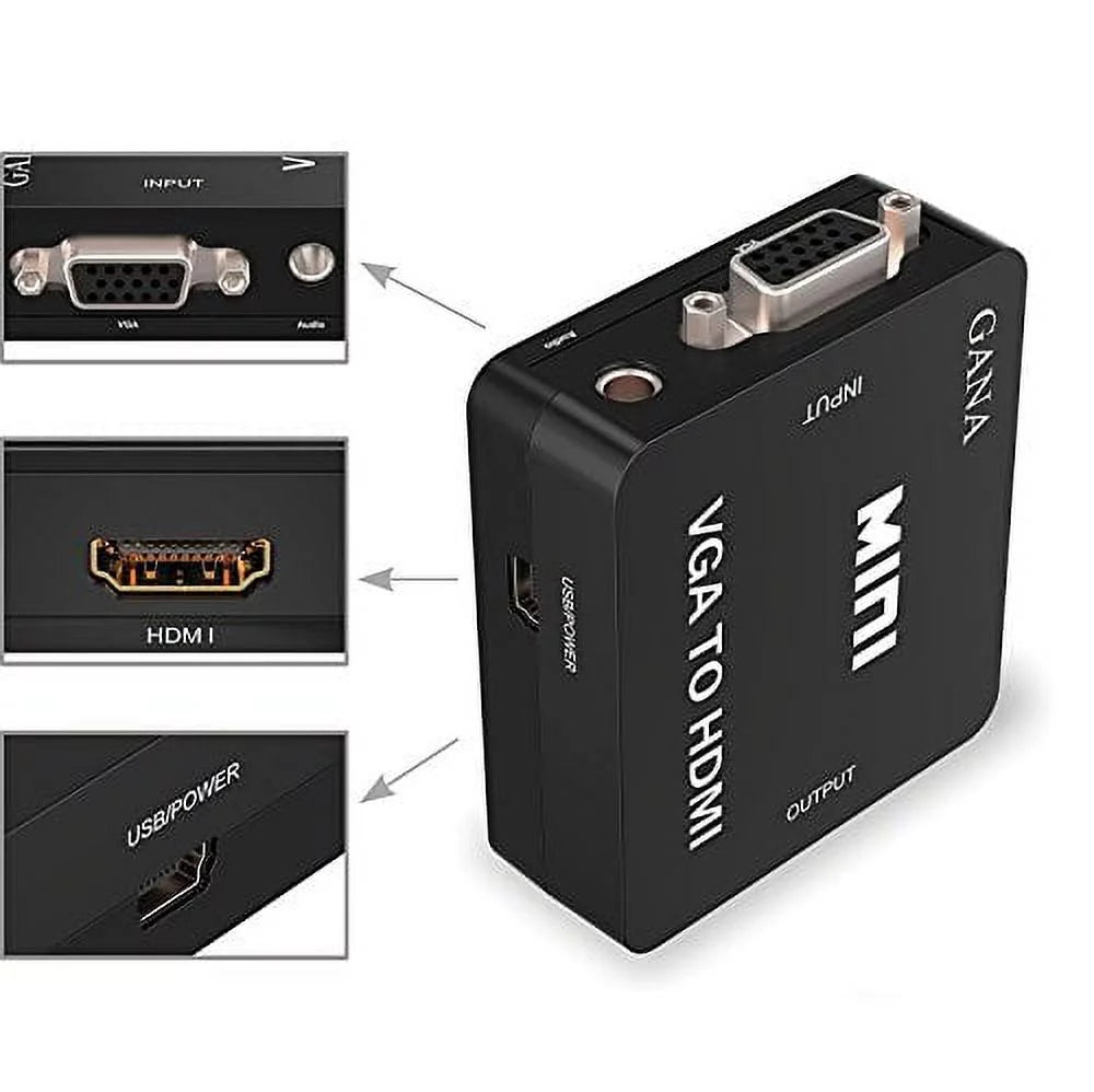 VGA to HDMI Adapter with 3.5mm Audio, 1080p Z342461
