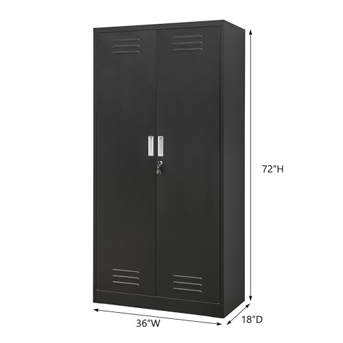 Metal Storage Cabinet with Adjustable Shelves, White M995185