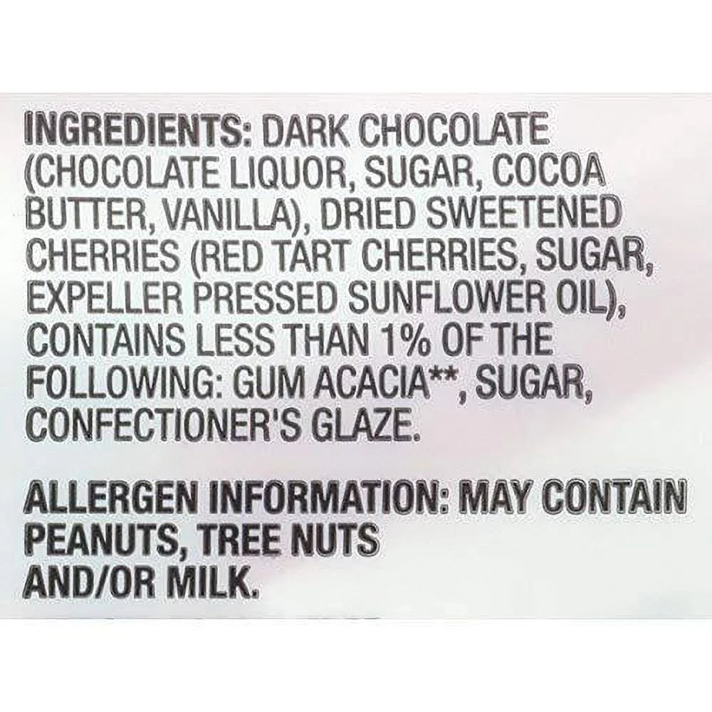 Dark Chocolate Cherries, 1 oz, Non-GMO T1118