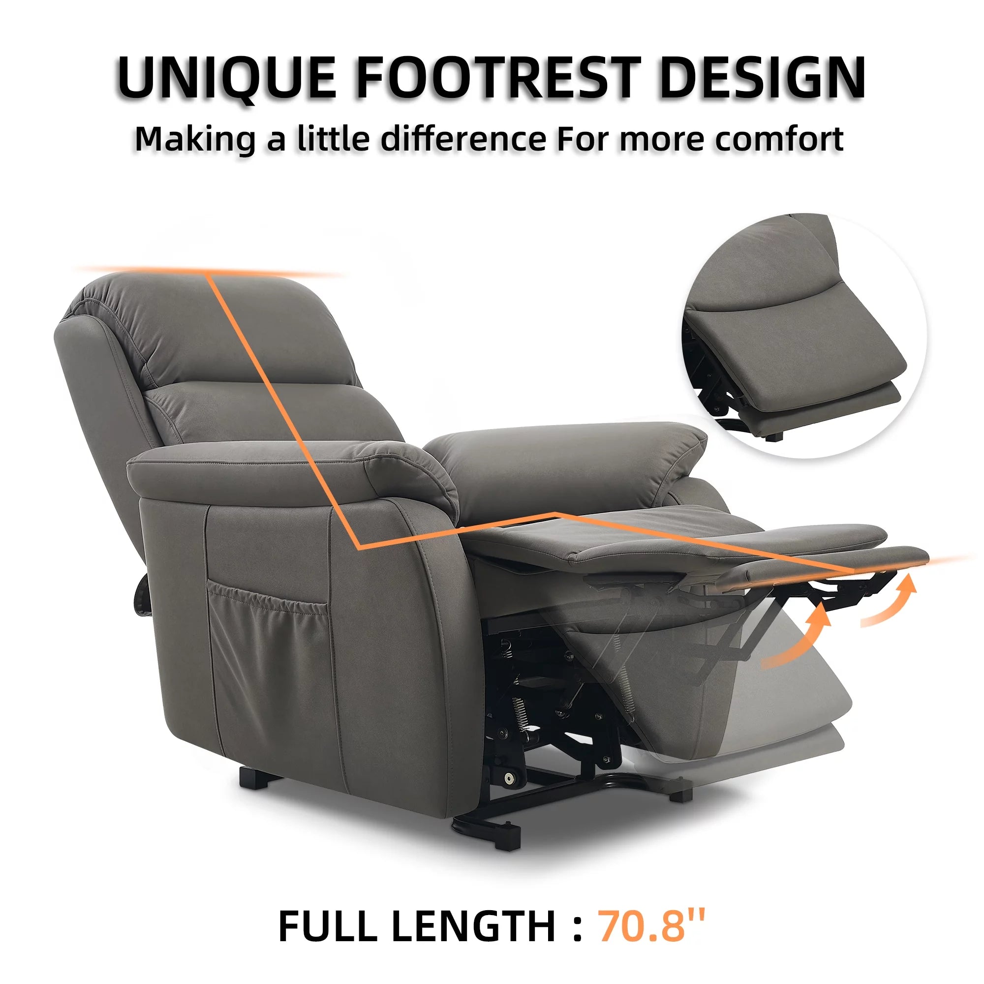 Electric Power Lift Recliner with Massage and Heat for Elderly O4330
