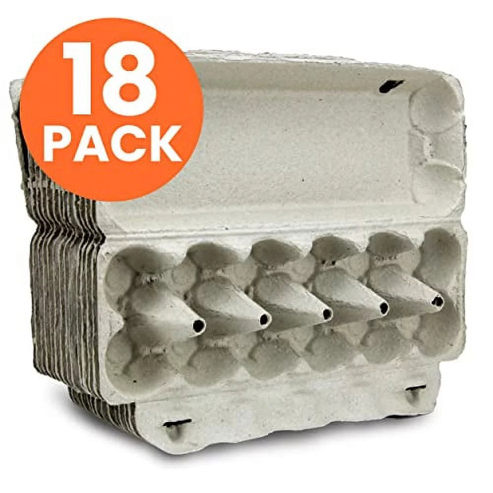 Printed Pulp Egg Cartons - Large Egg Storage Tray, Holds 1 Dozen F5865