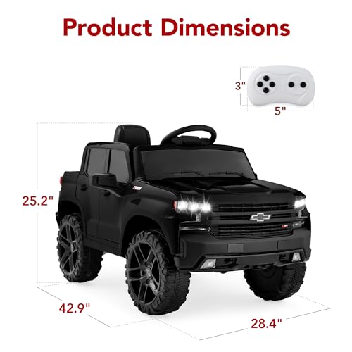 12V Ride On Truck for Kids with Remote Control, Bluetooth, LED Lights U7979
