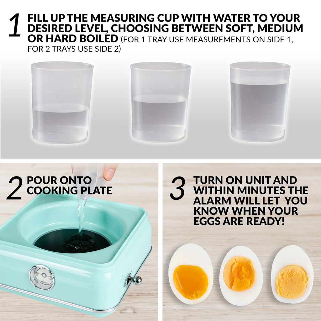 Retro 14-Capacity Egg Cooker, Aqua A958