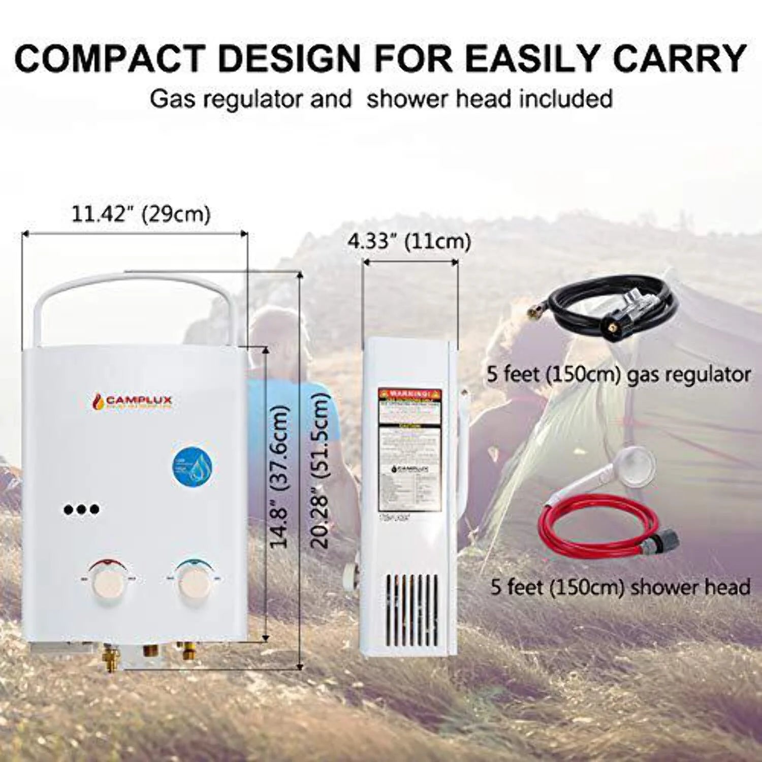 Portable Propane Tankless Water Heater 5L C992885