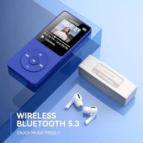 MP3 Player with Bluetooth 5.3, 1.8 Inch Screen, FM Radio, Voice Recorder O744186