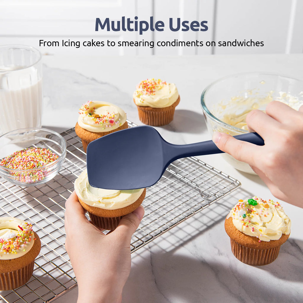 Silicone Spoon Spatula Set of 3, BPA-Free Food Grade, Heat Resistant to 600°F E445879