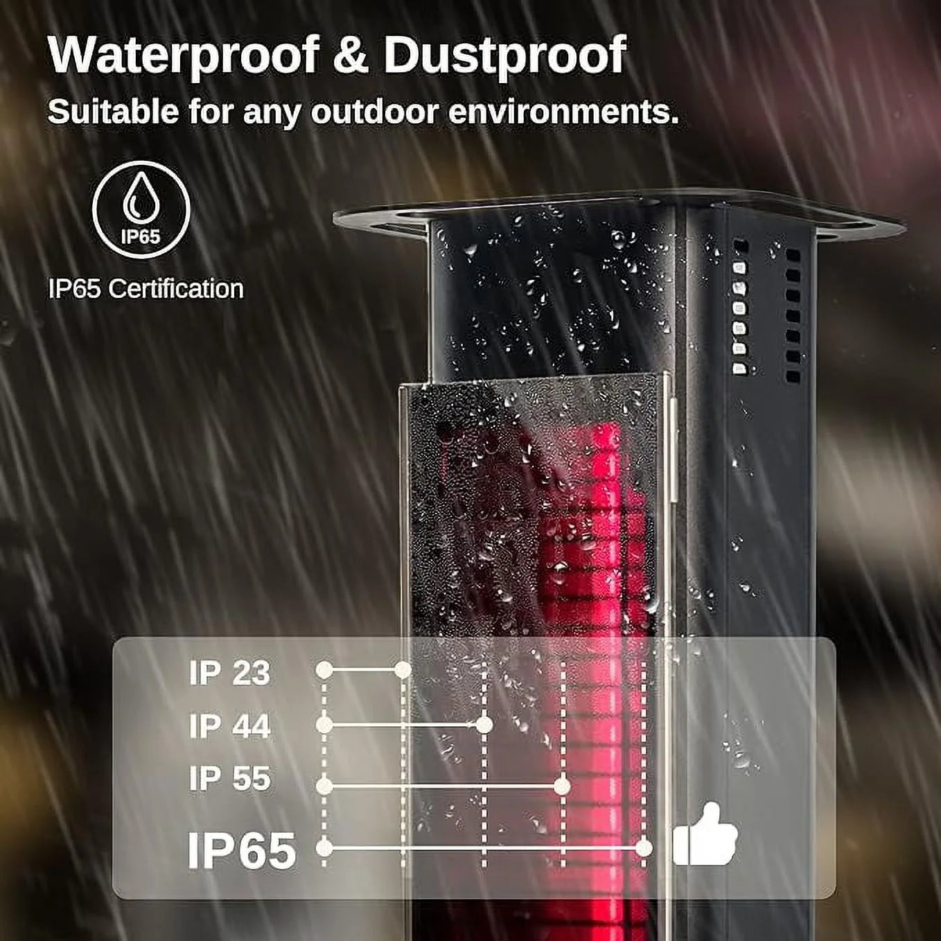 Patio Heater 1500W Infrared Electric Portable Tower B8475