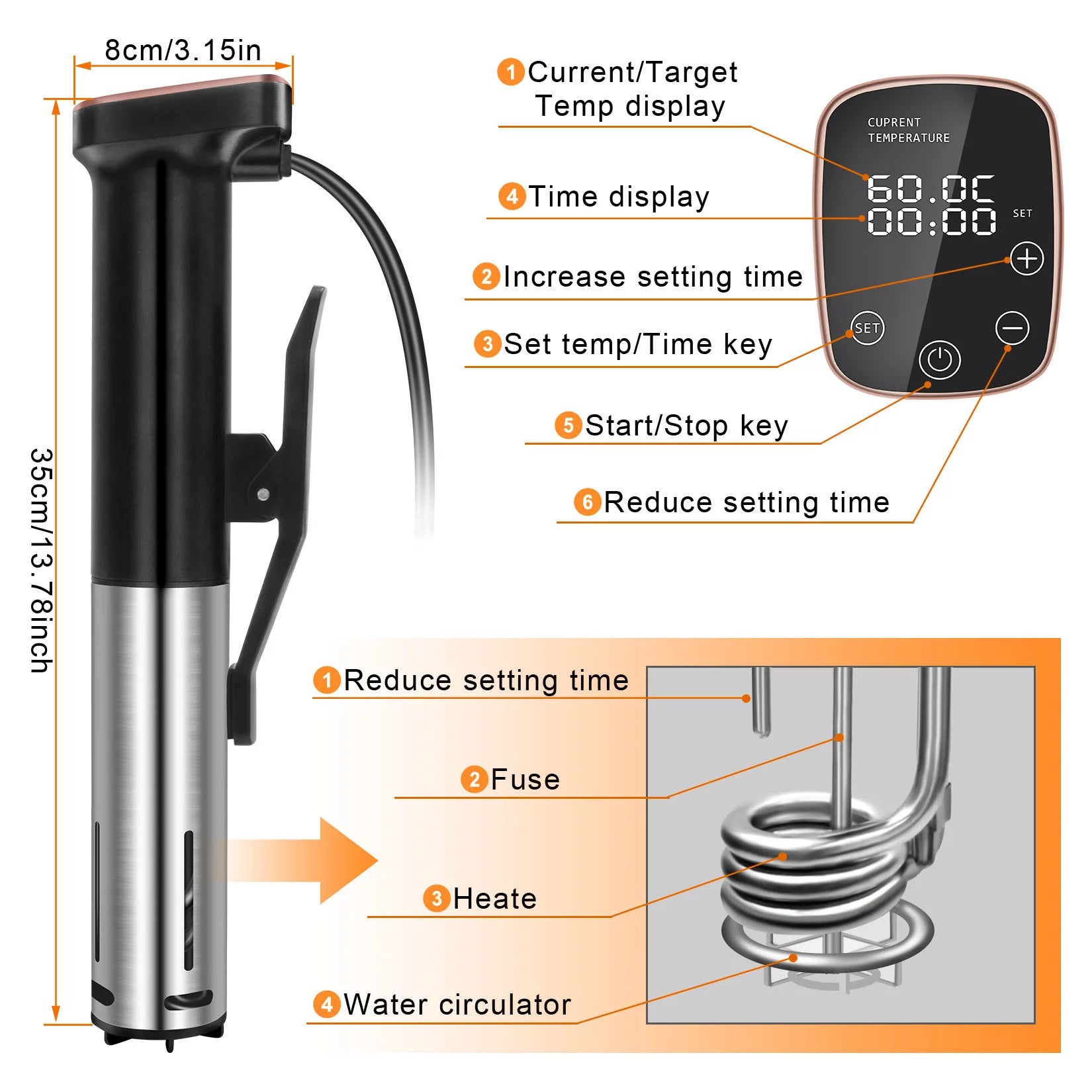 Sous Vide Precision Cooker 1100W Immersion Circulator X519