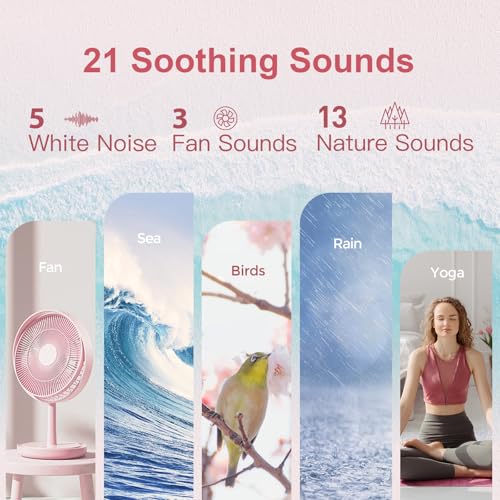 White Noise Sound Machine Alarm Clock with Bluetooth Speaker G270