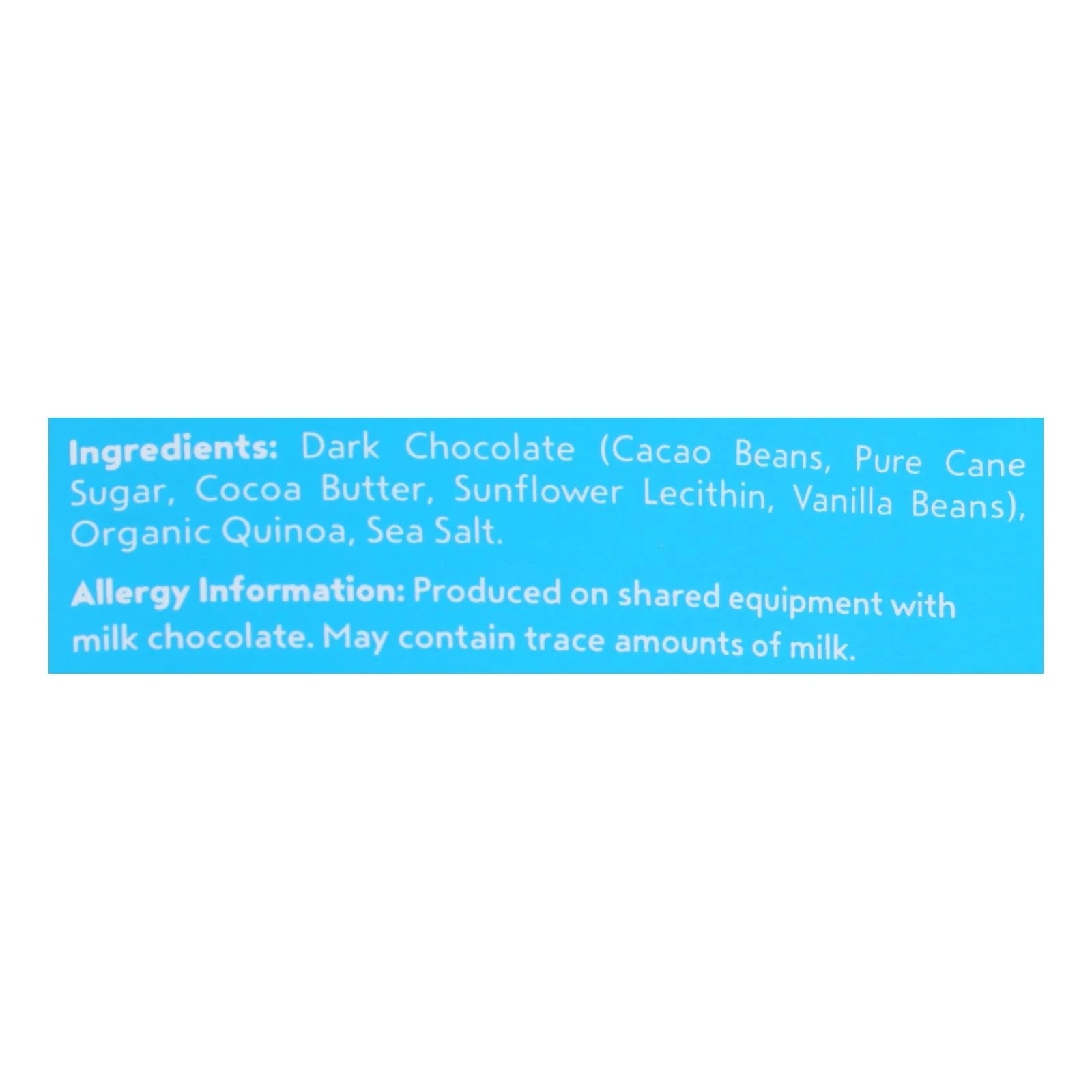 Dark Chocolate Sea Salt Crispy Quinoa Snack, 12 Count V39804
