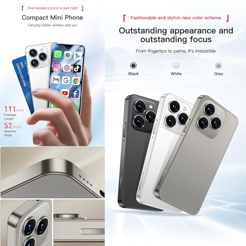 3G Mini Smartphone 3.0 Inch WiFi GPS Quad Core Android 8.1 Slim Body HD Camera Dual SIM 2GB RAM 16GB ROM Light Blue N593465