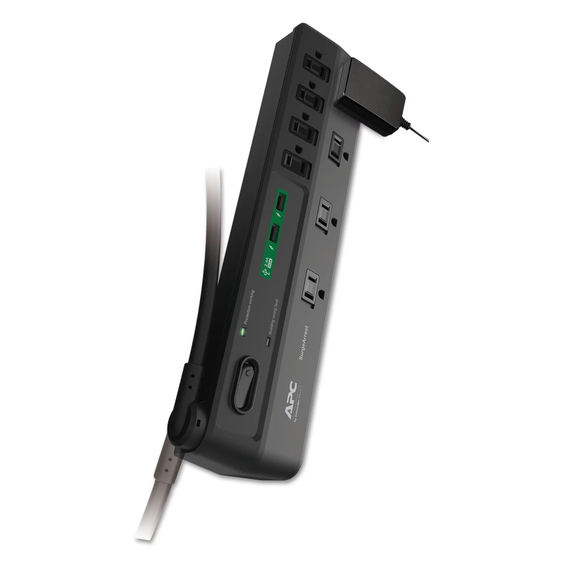 APC 8-Outlet Surge Protector Power Strip with USB Charger Ports, 2880 Joules, SurgeArrest Home/Office (P8U2)