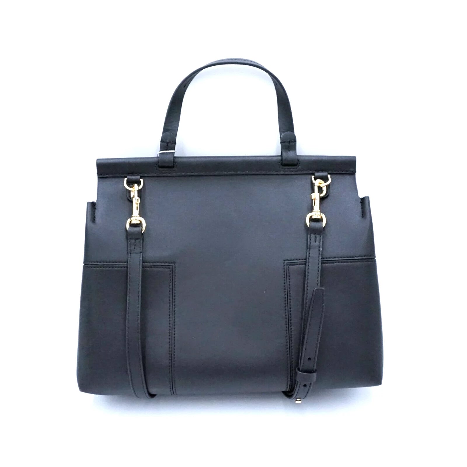Women's Leather Satchel Bag with Gold Hardware B36102