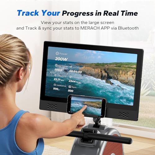 Magnetic Rowing Machine for Home, 16 Levels, Quiet Resistance, 350lbs Capacity Z5255