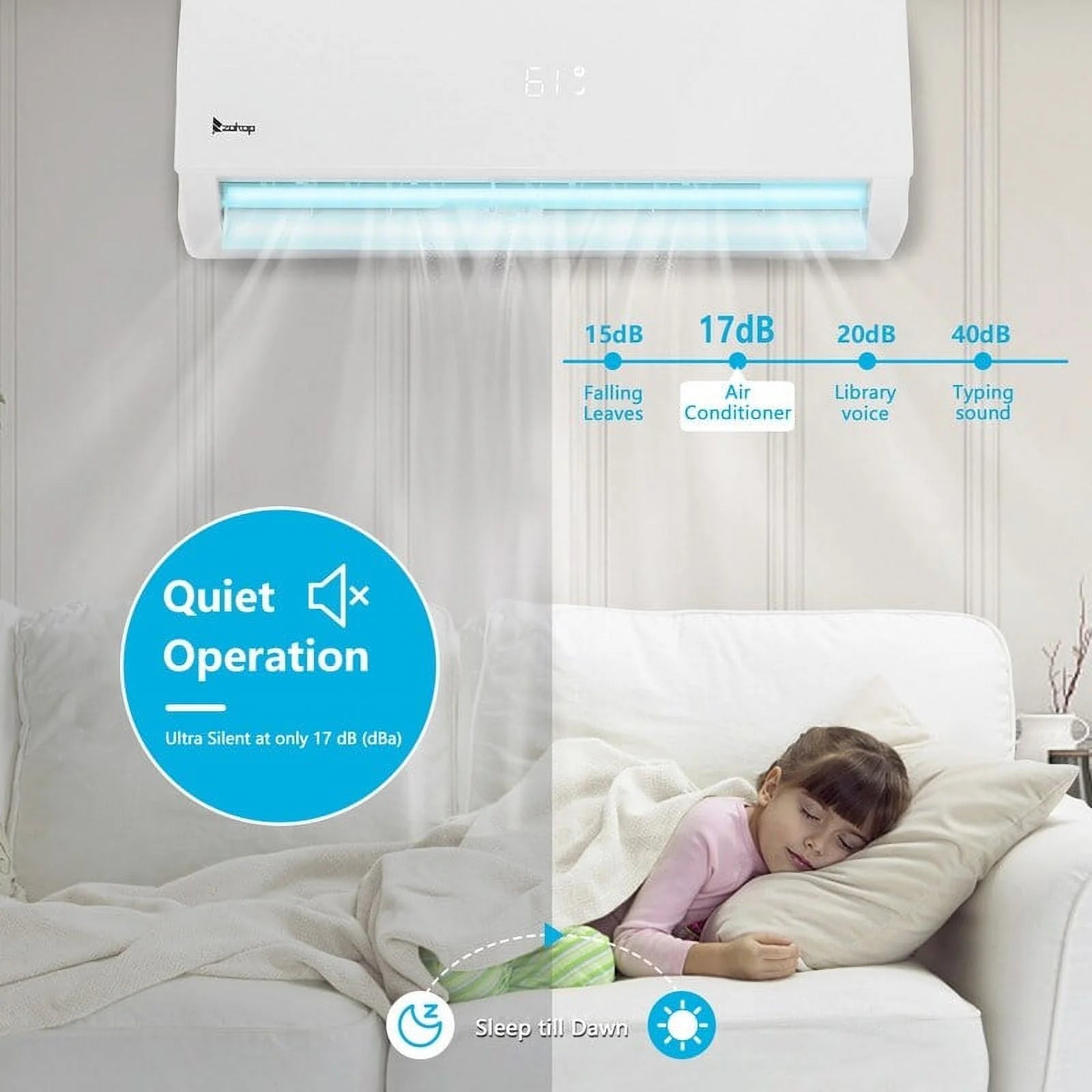 12000 BTU Mini Split Air Conditioner with Heating T1106